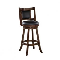 Avianna 29 in. Cappuccino Swivel Bar Stool with Cushion by Boraam