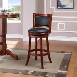 Augusta 29 in. Cherry Swivel Cushioned Bar Stool by Boraam -Boraam Sales Store black cherry boraam bar stools 49829 1f 1000