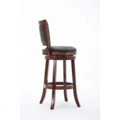Augusta 29 in. Cherry Swivel Cushioned Bar Stool by Boraam -Boraam Sales Store black cherry boraam bar stools 49829 4f 1000