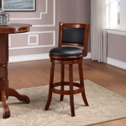 Boraam Sales Store 31 Augusta 29 in. Cherry Swivel Cushioned Bar Stool by Boraam