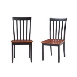Bloomington Black and Cherry Wood Dining Chair (Set of 2) by Boraam