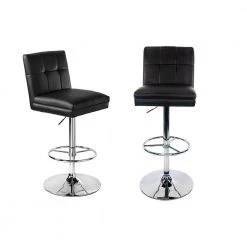 Black Sloan Adjustable Swivel Bar Stool (Set of 2) by Boraam
