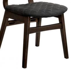 Archer Black/Light Oak Fabric Patterned Side Chair (Set of 2) by Unbranded -Boraam Sales Store black light oak unbranded accent chairs aa080 sc811 ch 4f 1000