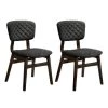 Archer Black/Light Oak Fabric Patterned Side Chair (Set of 2) by Unbranded 1 Archer Black/Light Oak Fabric Patterned Side Chair (Set of 2) by Unbranded -Boraam Sales Store black light oak unbranded accent chairs aa080 sc811 ch 64 1000