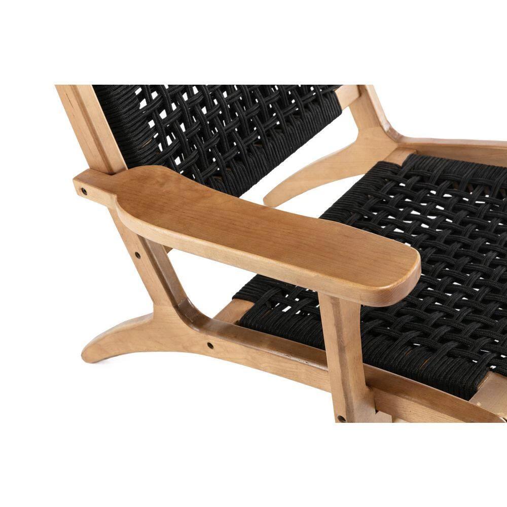 Harrison Black and Oak Woven Chair (1) by Boraam 9 Harrison Black and Oak Woven Chair (1) by Boraam - Image 7