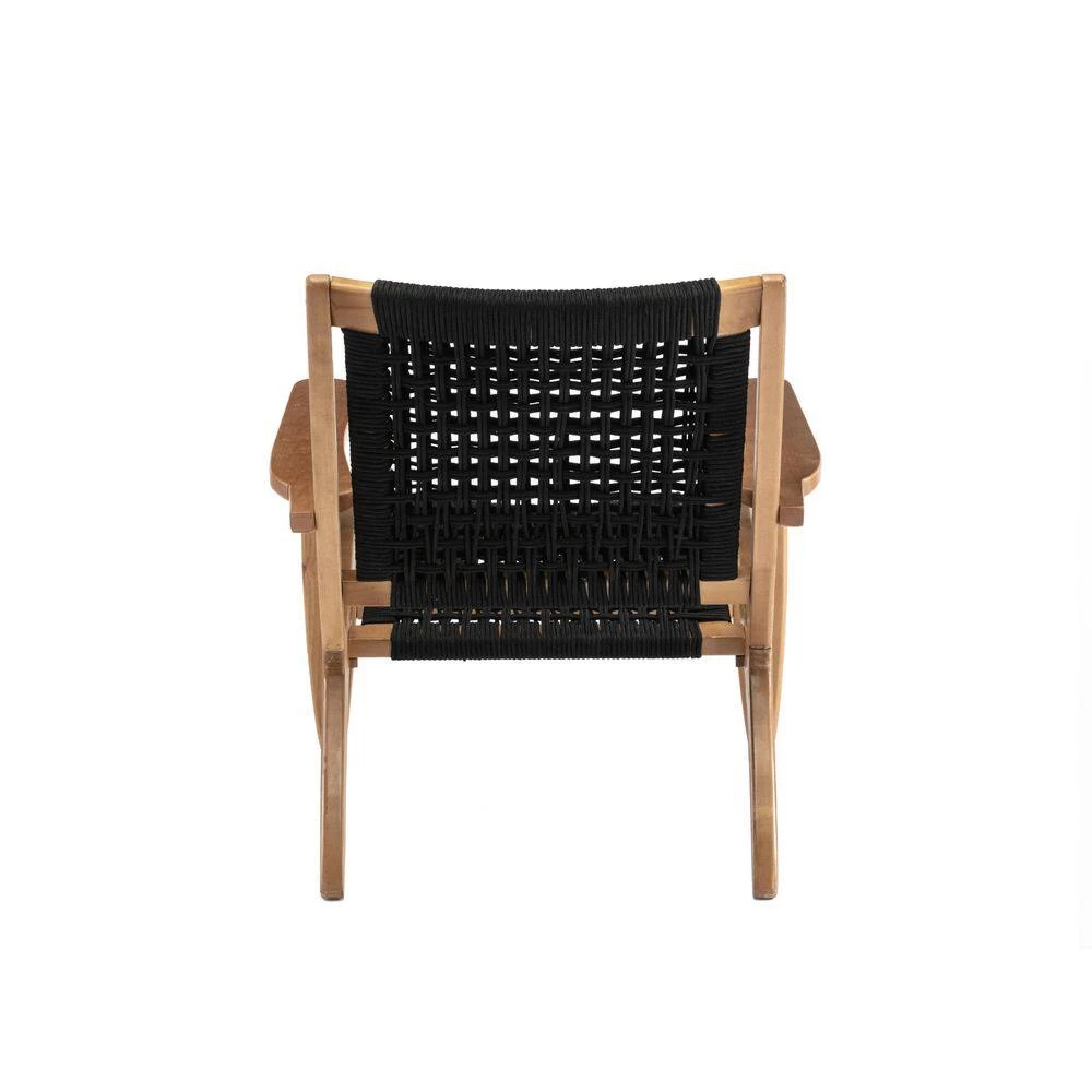 Harrison Black and Oak Woven Chair (1) by Boraam 7 Harrison Black and Oak Woven Chair (1) by Boraam - Image 5