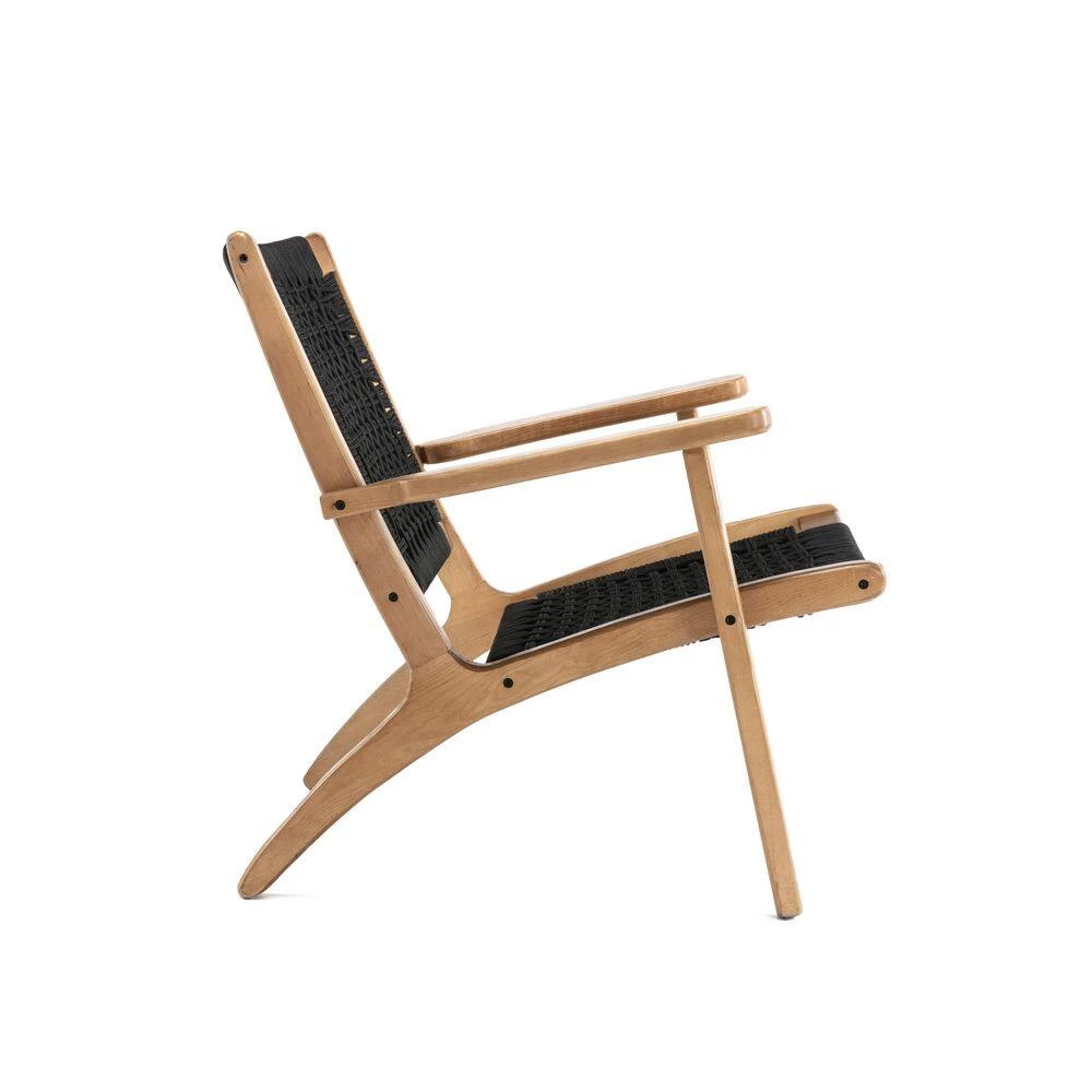 Harrison Black and Oak Woven Chair (1) by Boraam 4 Harrison Black and Oak Woven Chair (1) by Boraam - Image 2