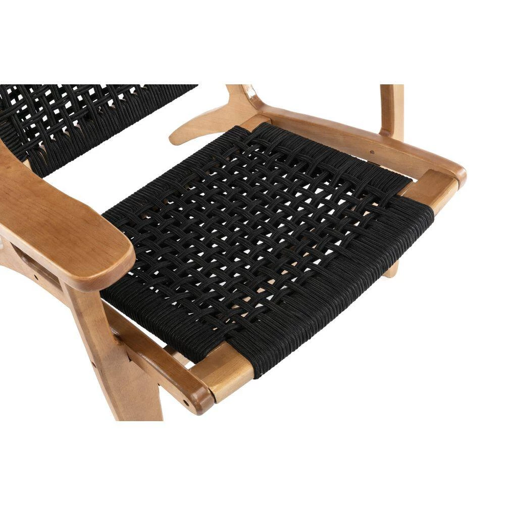 Harrison Black and Oak Woven Chair (1) by Boraam 10 Harrison Black and Oak Woven Chair (1) by Boraam - Image 8