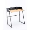 Aero Metal and Pine 32 in. Rectangular Black and Natural Writing Desk Set by Boraam -Boraam Sales Store black natural boraam writing desks 77025 64 1000