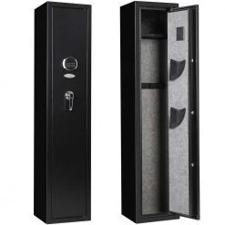 Black Electronic Storage Security Cabinet for 4-Rifles by Unbranded -Boraam Sales Store black unbranded accent cabinets am919c 155 40 1000