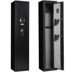 Black Electronic Storage Security Cabinet for 4-Rifles by Unbranded