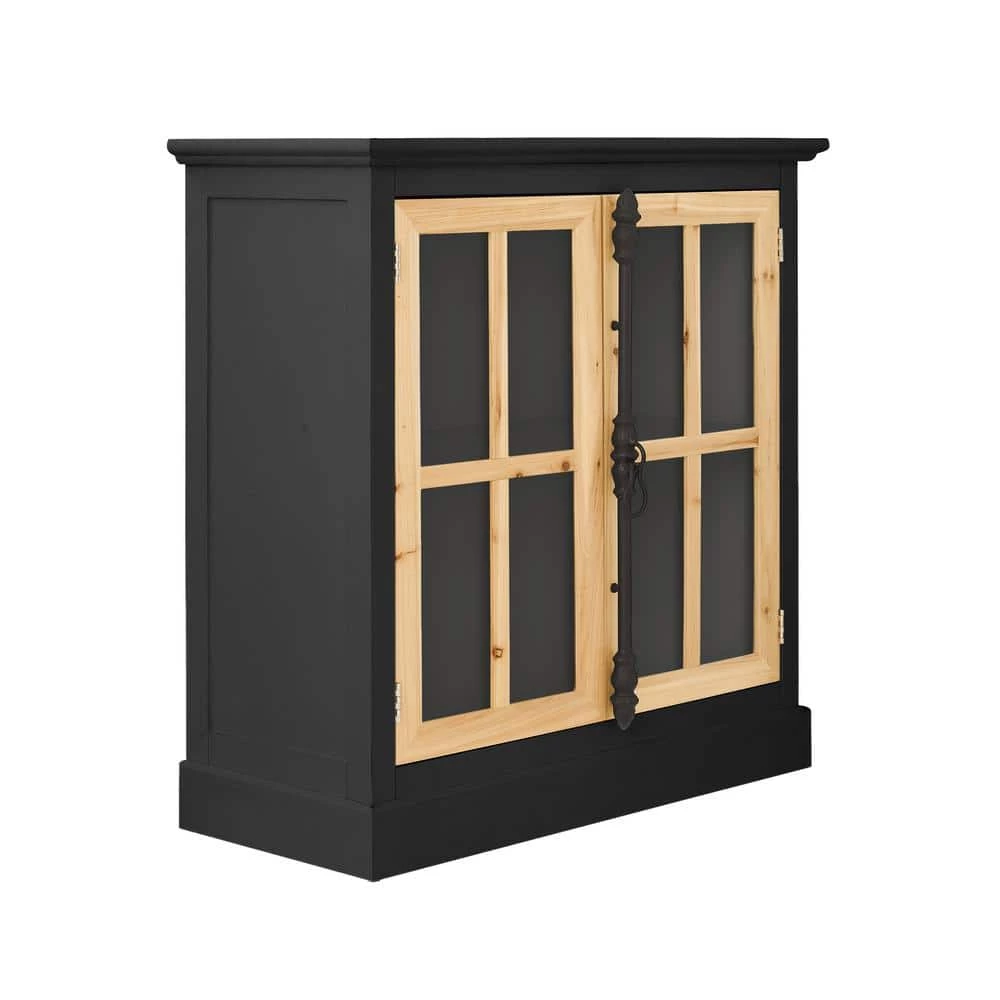 Black Accent Storage Cabinets 2-Tier Curio Display Cabinet with Shelf by Unbranded 3 Black Accent Storage Cabinets 2-Tier Curio Display Cabinet with Shelf by Unbranded