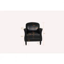 Black Faux Leather Accent Chairs For Living Room by Unbranded -Boraam Sales Store black unbranded accent chairs a812 accen blac 76 1000