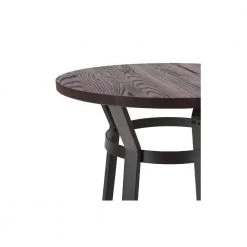 24 in. Black Metal Frame Round Bar Pub Table With Wood Top by Unbranded -Boraam Sales Store black unbranded bar tables thd if026 bk 40 1000