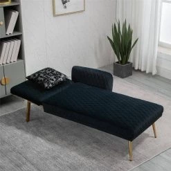Modern Black Velvet Chaise Lounge by Unbranded -Boraam Sales Store black unbranded chaise lounges jx39540940 4f 1000