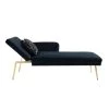 Modern Black Velvet Chaise Lounge by Unbranded -Boraam Sales Store black unbranded chaise lounges jx39540940 64 1000