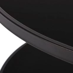 35.4 in. Round Glass Coffee Table by Unbranded -Boraam Sales Store black unbranded coffee tables crlw22342954 1f 1000