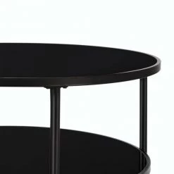 35.4 in. Round Glass Coffee Table by Unbranded -Boraam Sales Store black unbranded coffee tables crlw22342954 4f 1000