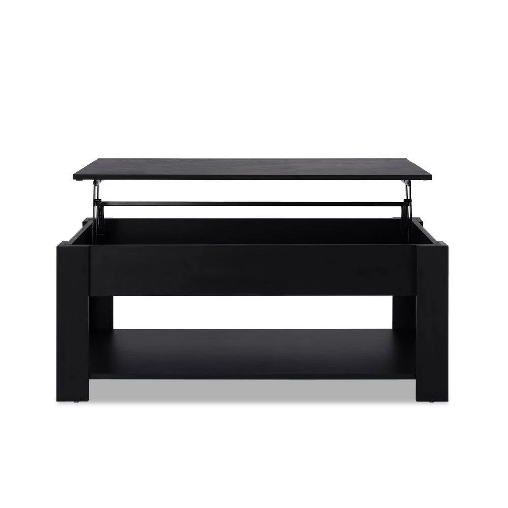 39.4 in. Black MDF Lift Top Extendable Rectangle Coffee Table with Storage by Unbranded 6 39.4 in. Black MDF Lift Top Extendable Rectangle Coffee Table with Storage by Unbranded - Image 4
