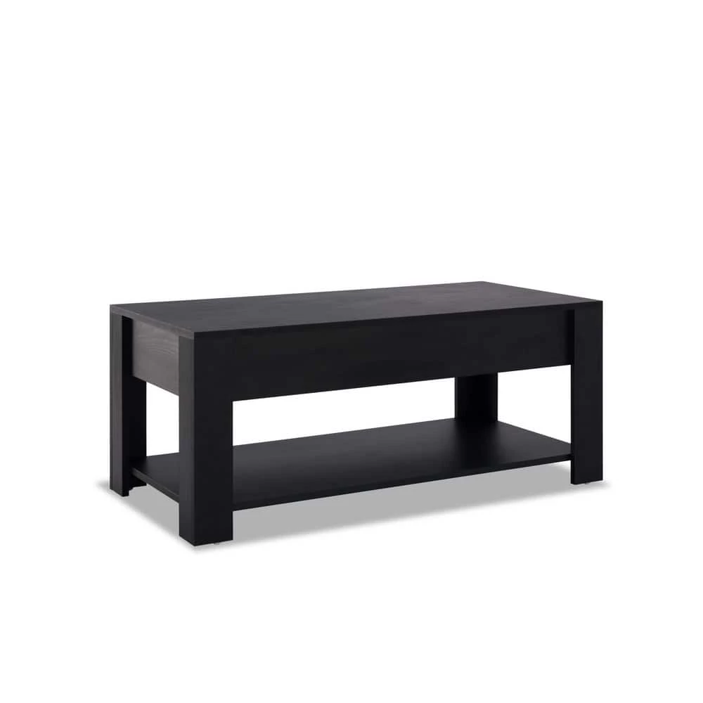 39.4 in. Black MDF Lift Top Extendable Rectangle Coffee Table with Storage by Unbranded 4 39.4 in. Black MDF Lift Top Extendable Rectangle Coffee Table with Storage by Unbranded - Image 2