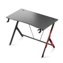39 in. Wide Space Saving Carbon Fiber Computer PC Gaming Desk, Black by Unbranded