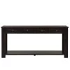 63 in. Black Rectangle Pine Wood Console Table With 4-Drawers and 1 Bottom Shelf for Entryway Hallway by Unbranded