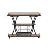 Black 3-Tier Bar Cart with Wine Rack and Glass Holder by Unbranded -Boraam Sales Store black unbranded kitchen carts aybszhd1491 64 1000