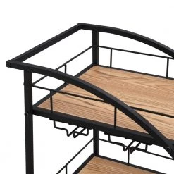 Black Kitchen Cart with Wheels by Unbranded -Boraam Sales Store black unbranded kitchen carts aybszhd741 44 1000