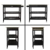 Black Kitchen Island by Unbranded