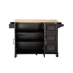 Black Kitchen Island with 3-Drawers by Unbranded 13 Black Kitchen Island with 3-Drawers by Unbranded -Boraam Sales Store black unbranded kitchen islands jjlqds10007 44 1000