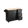 Black Kitchen Island with 3-Drawers by Unbranded 1 Black Kitchen Island with 3-Drawers by Unbranded -Boraam Sales Store black unbranded kitchen islands jjlqds10007 64 1000