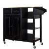 Black Kitchen Island on Wheels Kitchen Cart with Cabinet 3 Layer Shelves Wood Countertop Mobile Storage Islands by Unbranded 2 Black Kitchen Island on Wheels Kitchen Cart with Cabinet 3 Layer Shelves Wood Countertop Mobile Storage Islands by Unbranded -Boraam Sales Store black unbranded kitchen islands k825 island bla 64 1000