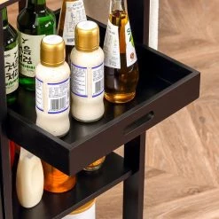 Black Lockable Kitchen Islands with 360° Universal Wheel by Unbranded -Boraam Sales Store black unbranded kitchen islands s204black fa 1000