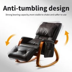 Black PU Comfortable Relax Rockers Chair with Massage function and Anti-tumbling Design by Unbranded -Boraam Sales Store black unbranded rockers gliders ottomans sxb43153 31 1000