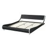 80.3 in.W Black White Wood Frame Faux Leather Upholstered King Size Platform Bed Frame by Unbranded 2 80.3 in.W Black White Wood Frame Faux Leather Upholstered King Size Platform Bed Frame by Unbranded -Boraam Sales Store black white unbranded platform beds s01cuu101 64 1000