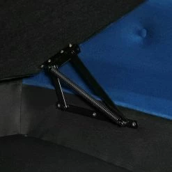 60 in. Blue Velvet Multifunctional Storage Chaise Lounge Buttons Tufted Nailhead Trimmed Solid Wood Legs with 1 Pillow by Unbranded -Boraam Sales Store blue unbranded chaise lounges ec clb 8102 d4 1000