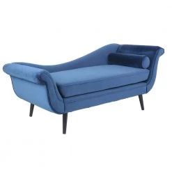 69 in. Blue Modern Velvet Chaise Lounge by Unbranded -Boraam Sales Store blue unbranded chaise lounges z w68034301 44 1000