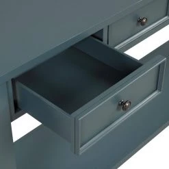 63 in. Blue Rectangle Pine Wood Console Table With 4-Drawers and 1 Bottom Shelf for Entryway Hallway by Unbranded -Boraam Sales Store blue unbranded console tables gm h 519 1f 1000