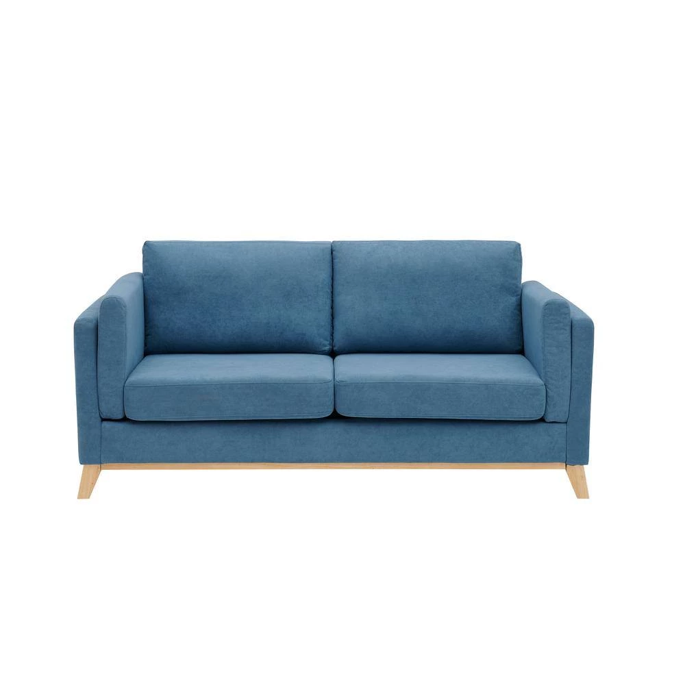 72.44 in. W Square Arm Modern and Comfortable Blue Chenille Fabric Straight Sofa with Soft Cushion in Blue by Unbranded 14 72.44 in. W Square Arm Modern and Comfortable Blue Chenille Fabric Straight Sofa with Soft Cushion in Blue by Unbranded - Image 12