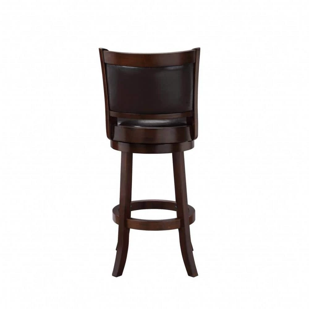 Augusta 43.5 in. Brown/Cappuccino Product Height Swivel Bar Stool by Boraam 6 Augusta 43.5 in. Brown/Cappuccino Product Height Swivel Bar Stool by Boraam - Image 4