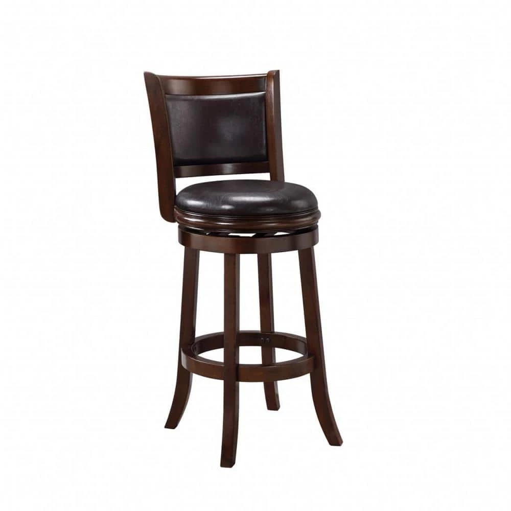 Augusta 43.5 in. Brown/Cappuccino Product Height Swivel Bar Stool by Boraam 3 Augusta 43.5 in. Brown/Cappuccino Product Height Swivel Bar Stool by Boraam