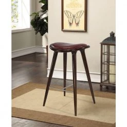 Lucio 29 in Product Height Oval Backless Bar Stool - Brown/Cappuccino by Boraam -Boraam Sales Store brown cappuccino boraam bar stools 57229 31 1000