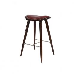 Lucio 29 in Product Height Oval Backless Bar Stool - Brown/Cappuccino by Boraam