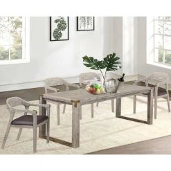 Montana 5pc Rectangular Extension Dining Set by Boraam 13 Montana 5pc Rectangular Extension Dining Set by Boraam -Boraam Sales Store brown light barnwood wire brush boraam dining room sets 77523 31 1000