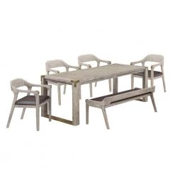Montana 6pc Rectangular Extension Dining Set by Boraam
