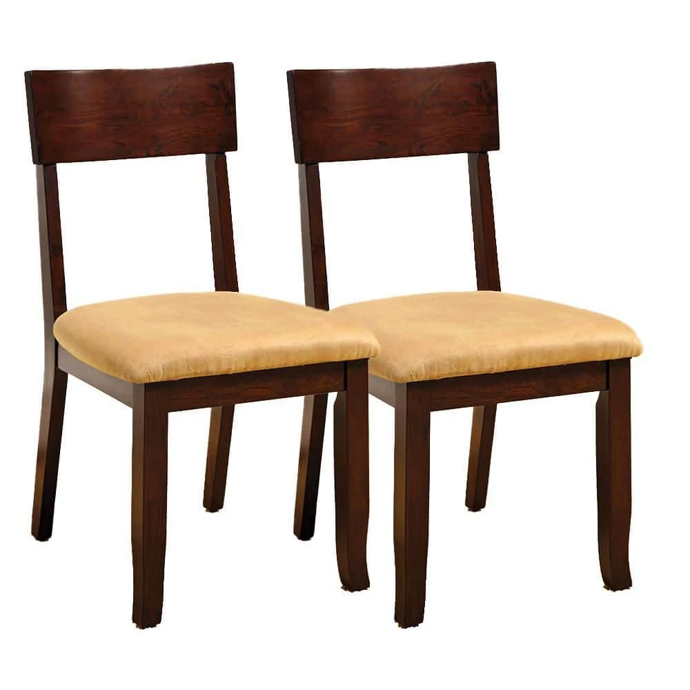 Winston Brown Fabric Patterned Side Chair (Set of 2) by Unbranded 3 Winston Brown Fabric Patterned Side Chair (Set of 2) by Unbranded