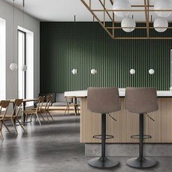 33 in. Adjustable Brown Low Back Metal Frame 360 swivel Bar Stool (Set of 2) by Unbranded 13 33 in. Adjustable Brown Low Back Metal Frame 360 swivel Bar Stool (Set of 2) by Unbranded -Boraam Sales Store brown unbranded bar stools thd if006 brown 31 1000