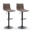 33 in. Adjustable Brown Low Back Metal Frame 360 swivel Bar Stool (Set of 2) by Unbranded 1 33 in. Adjustable Brown Low Back Metal Frame 360 swivel Bar Stool (Set of 2) by Unbranded -Boraam Sales Store brown unbranded bar stools thd if006 brown 64 1000