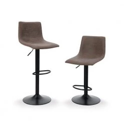 33 in. Adjustable Brown Low Back Metal Frame 360 swivel Bar Stool (Set of 2) by Unbranded 11 33 in. Adjustable Brown Low Back Metal Frame 360 swivel Bar Stool (Set of 2) by Unbranded -Boraam Sales Store brown unbranded bar stools thd if006 brown a0 1000