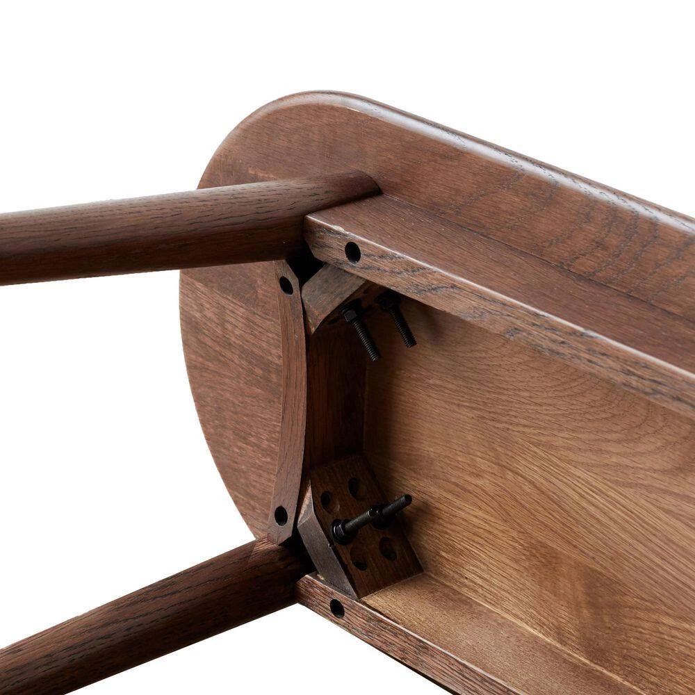 16.14 in. x 39.37 in. x 11.81 in. Brown Natural Oak Wood Dining Bench Bed Bench for Dining Room, Bedroom by Unbranded 7 16.14 in. x 39.37 in. x 11.81 in. Brown Natural Oak Wood Dining Bench Bed Bench for Dining Room, Bedroom by Unbranded - Image 5